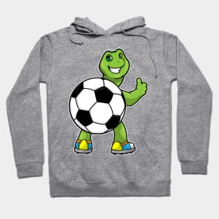 Turtle as Soccer player with Soccer ball Hoodie